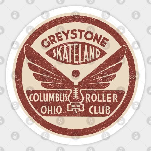 Vintage Roller Skating Columbus Ohio Sticker by Timeless Chaos
